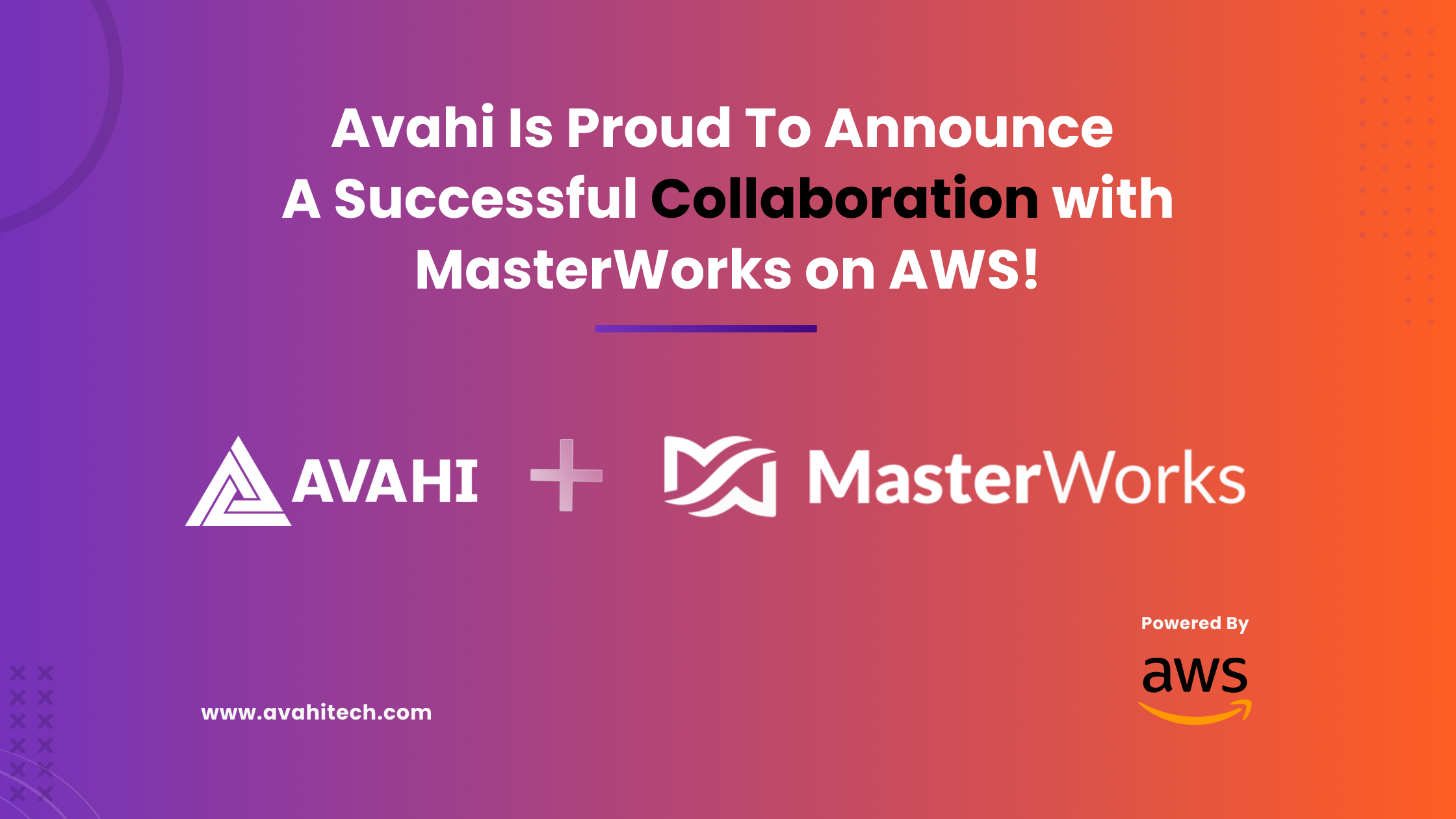 Avahi Is Proud To Announce A Successful Collaboration with MasterWorks on AWS!